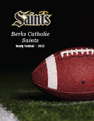 Berks Catholic Saints Varsity Football 2012